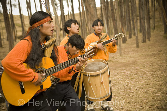 Photo Andean pipe band, Cusco