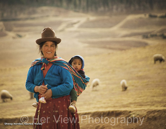 Photo Andean Sheepherder, Sacred Valley