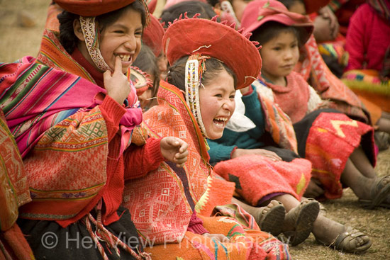 Girls in Willoq village