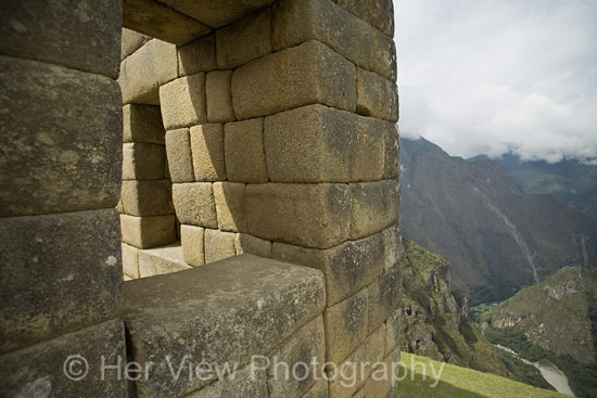 Inca walls of Machu Picchu