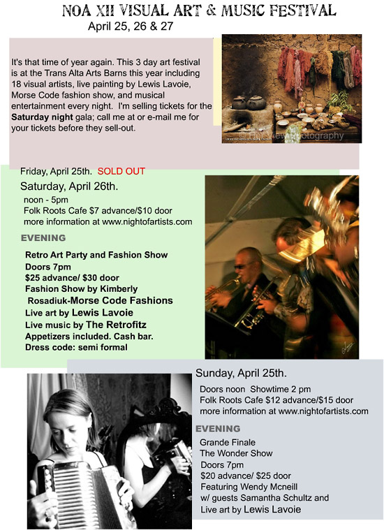 Night of Artists information