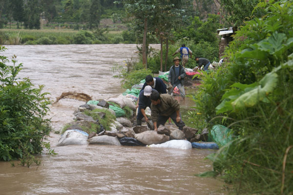 holding back the flood waters