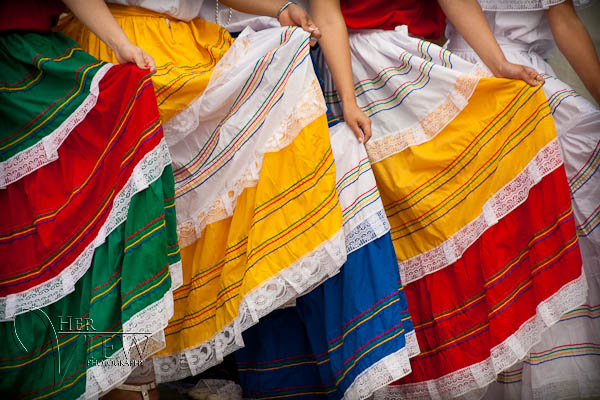 colorful costumes at the edmonton latin festival