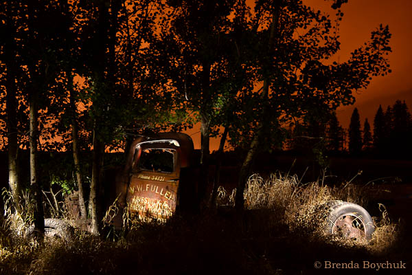 Night photography field trip - student image by Brenda Boychuk