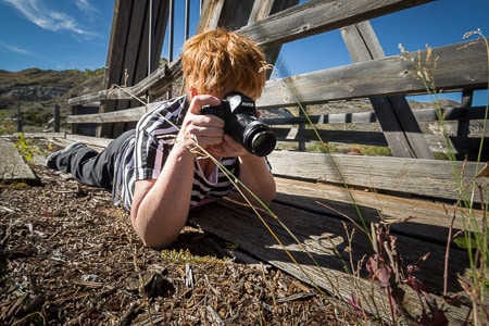 student taking a photo